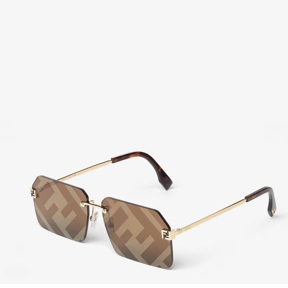Fendi Sky Gold and Brown Women's Sunglasses